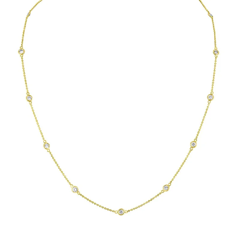 Diamonds by the Yard Station Necklace (1.30 ct Diamonds) in Yellow Gold