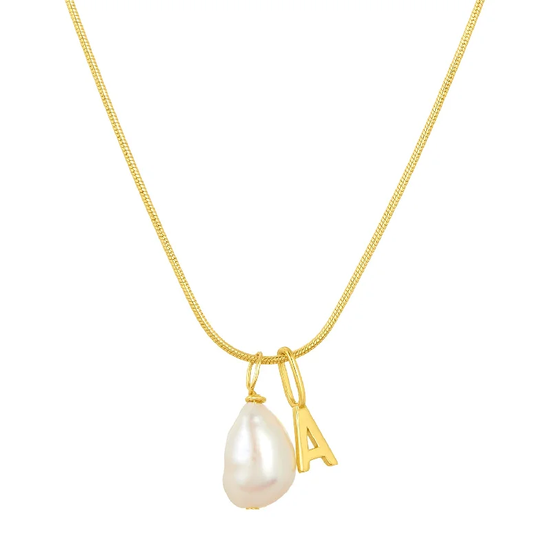 ELISE PEARL INITIAL NECKLACE