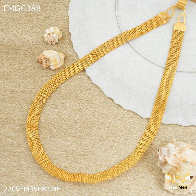 Freemen Broad Milan gold plated Chain Design - FMGC388