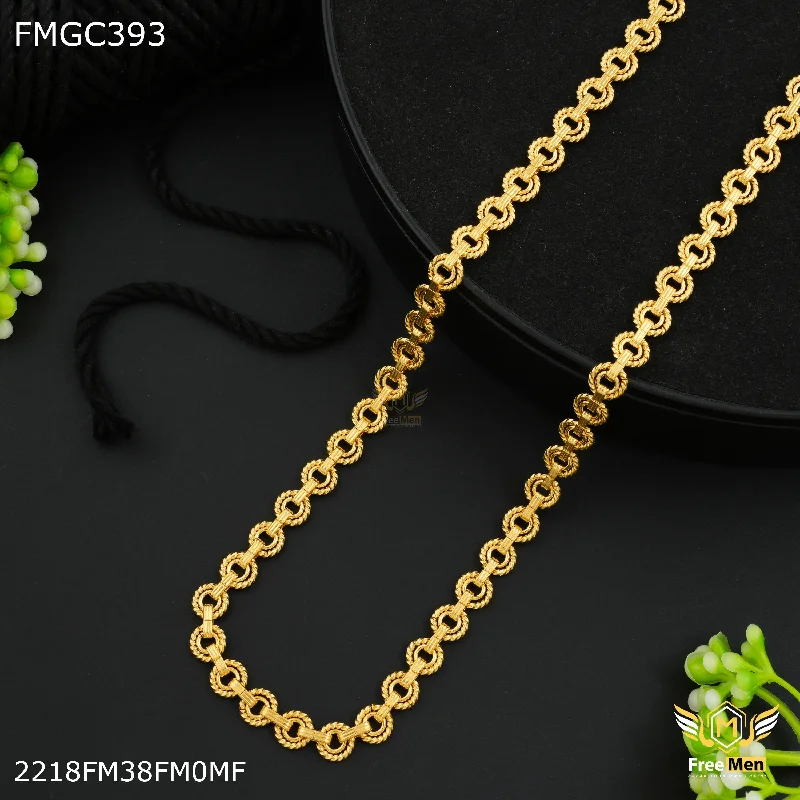 Freemen Dual Round Design gold plated Chain Design - FMGC393