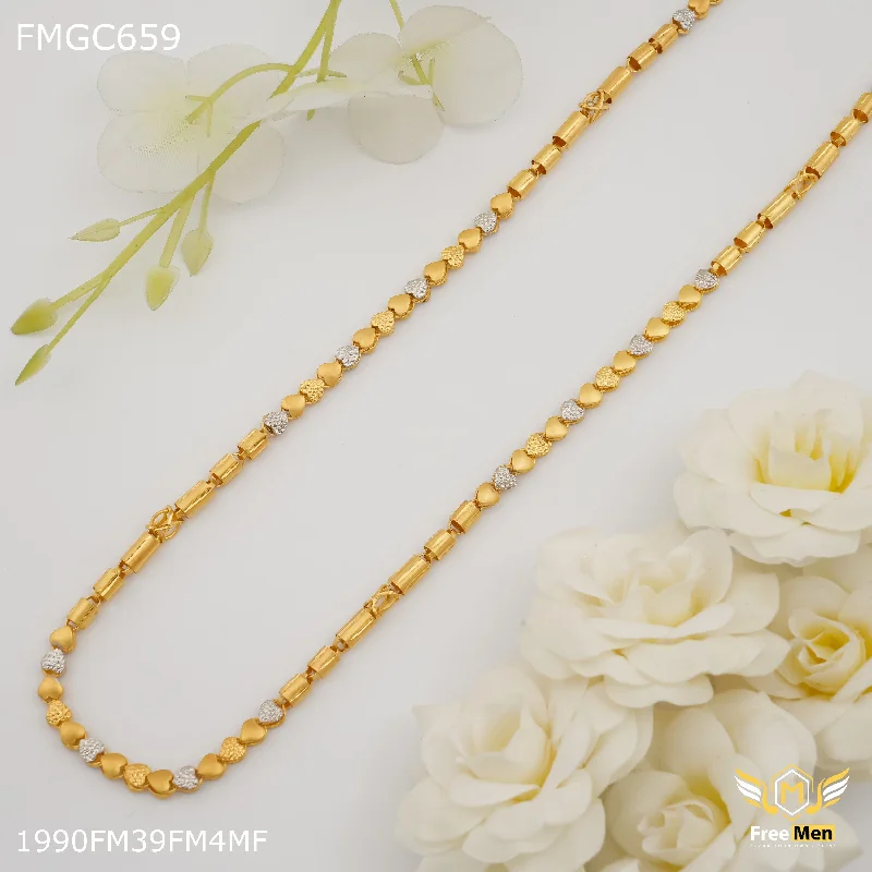 Freemen Heart With Rhodium Gold Plated Chain for Man - FMGC659