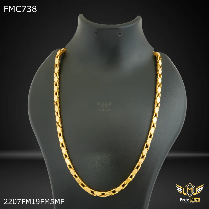 Freemen Leaf Shape Golden Chain for Man - FMC738