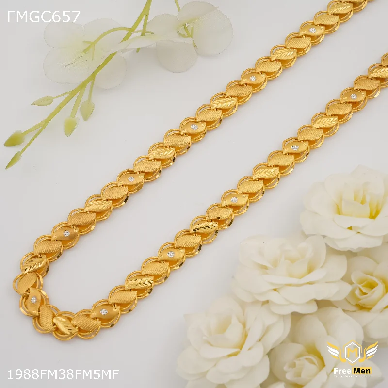 Freemen Lotus With Rhodium Gold Plated Chain for Man - FMGC657