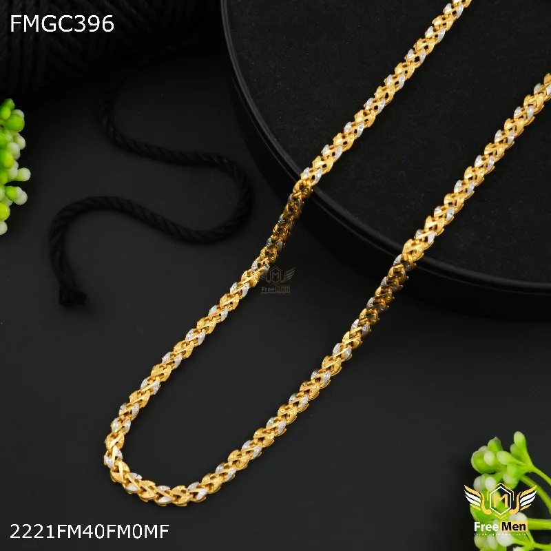 Freemen One by One Rhodium Arrow Design gold plated Chain - FMGC396