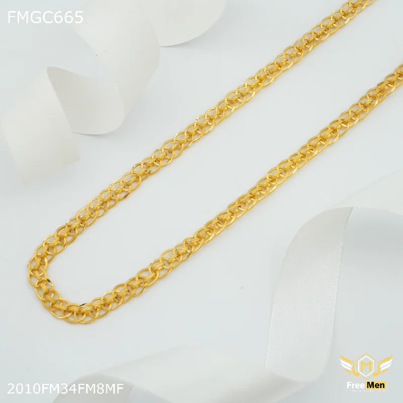 Freemen Round Ring Gold Plated Chain for Man - FMGC665