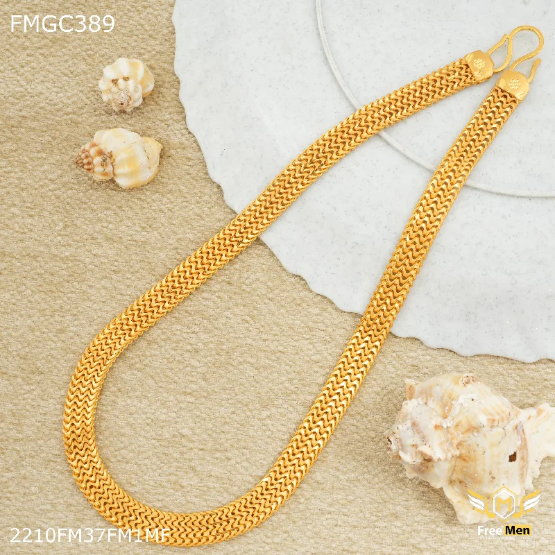 Freemen Two line Broad Milan gold plated Chain Design - FMGC389