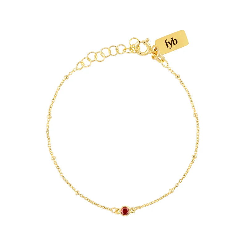 JANUARY BIRTHSTONE BRACELET GOLD