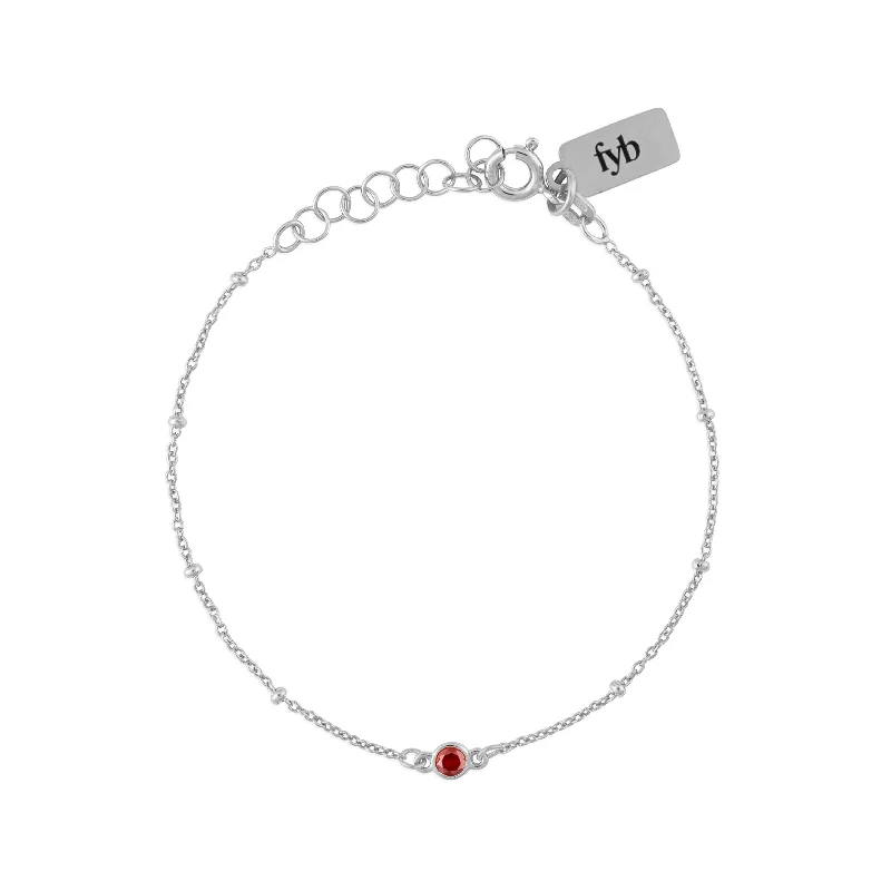 JANUARY BIRTHSTONE BRACELET SILVER