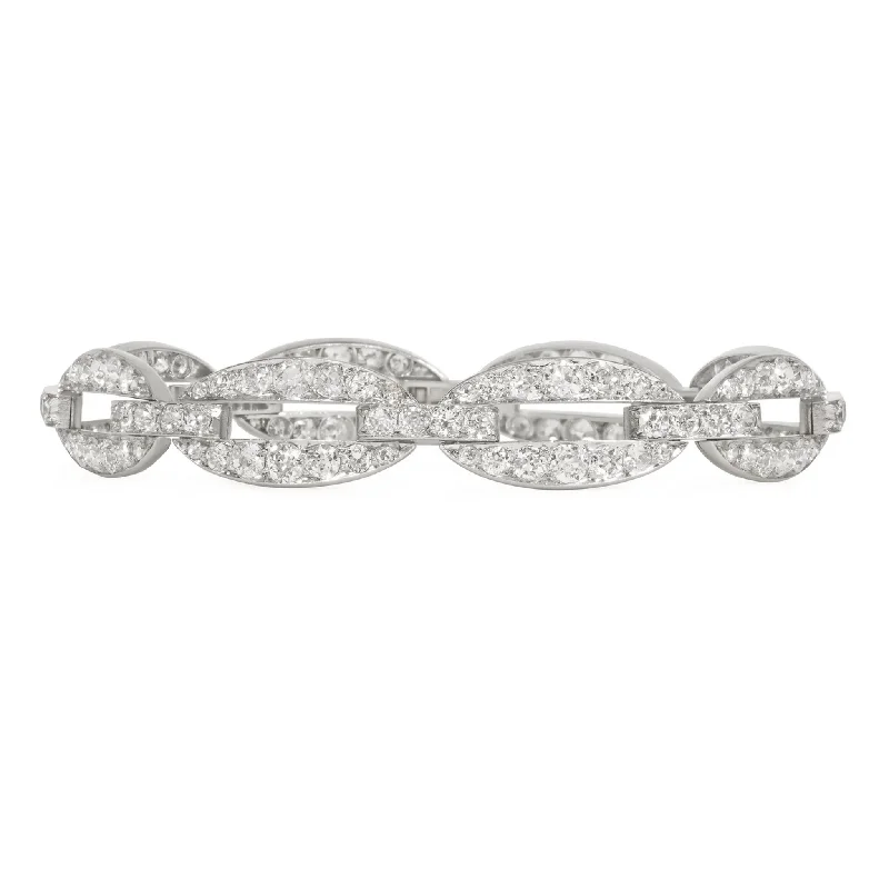 Joseph Dworak French Art Deco Platinum Diamond Bracelet