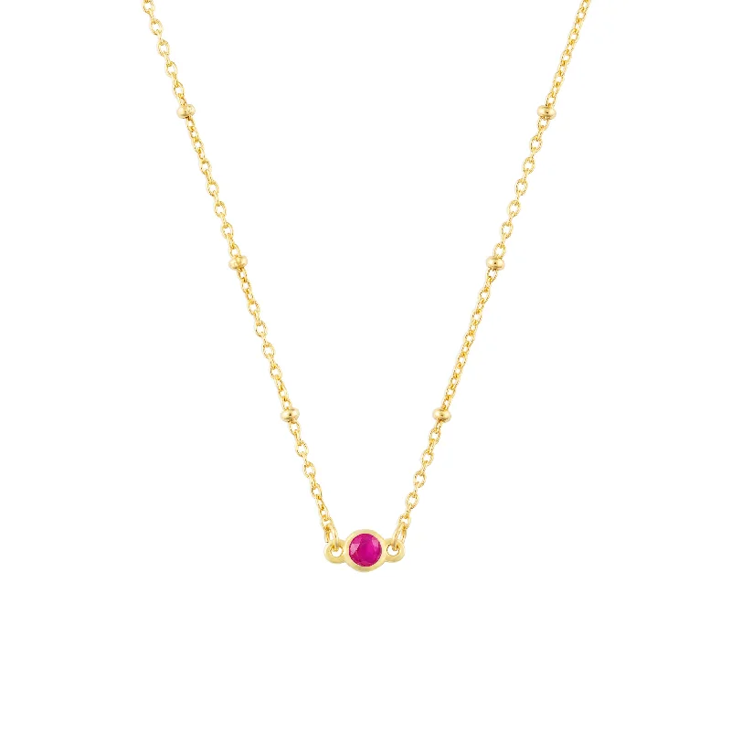 JULY BIRTHSTONE NECKLACE GOLD