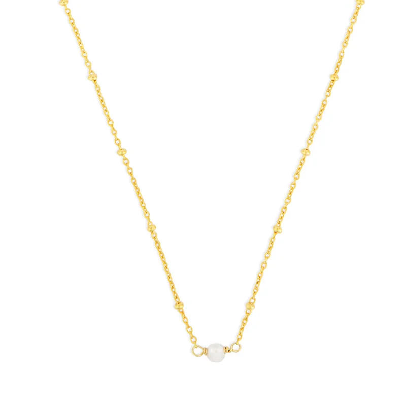 JUNE BIRTHSTONE NECKLACE GOLD