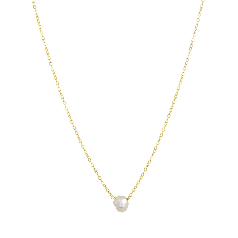 KESHI PEARL NECKLACE GOLD