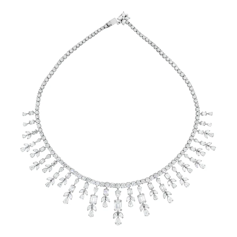 Michelle Diamond Necklace (26.31 ct Diamonds) in White Gold