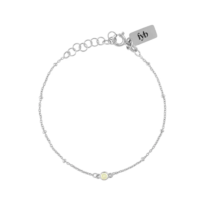 NOVEMBER BIRTHSTONE BRACELET SILVER