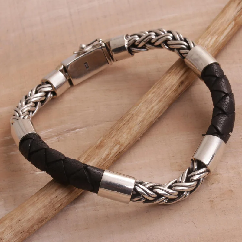 One Strength Leather Bracelet