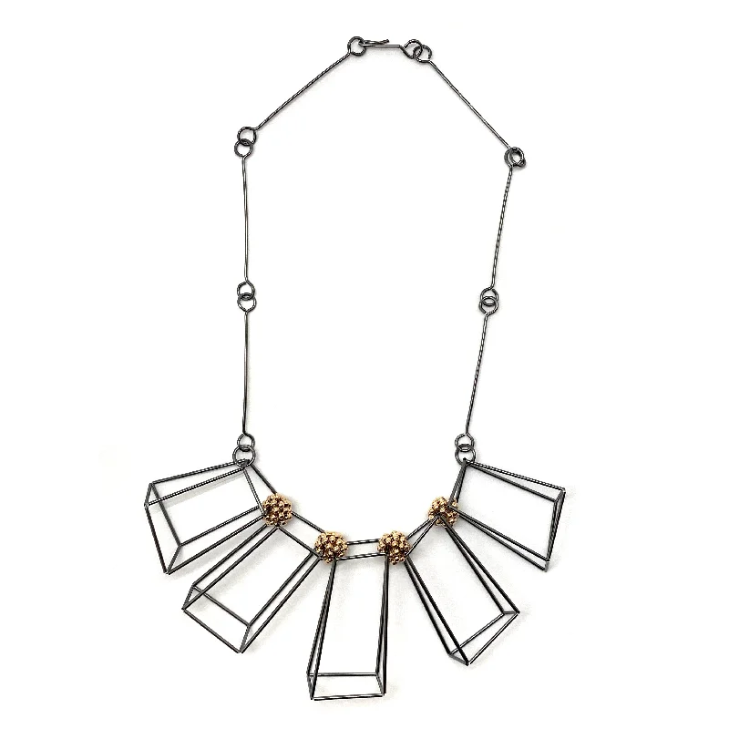 Oxidized Geometric Necklace