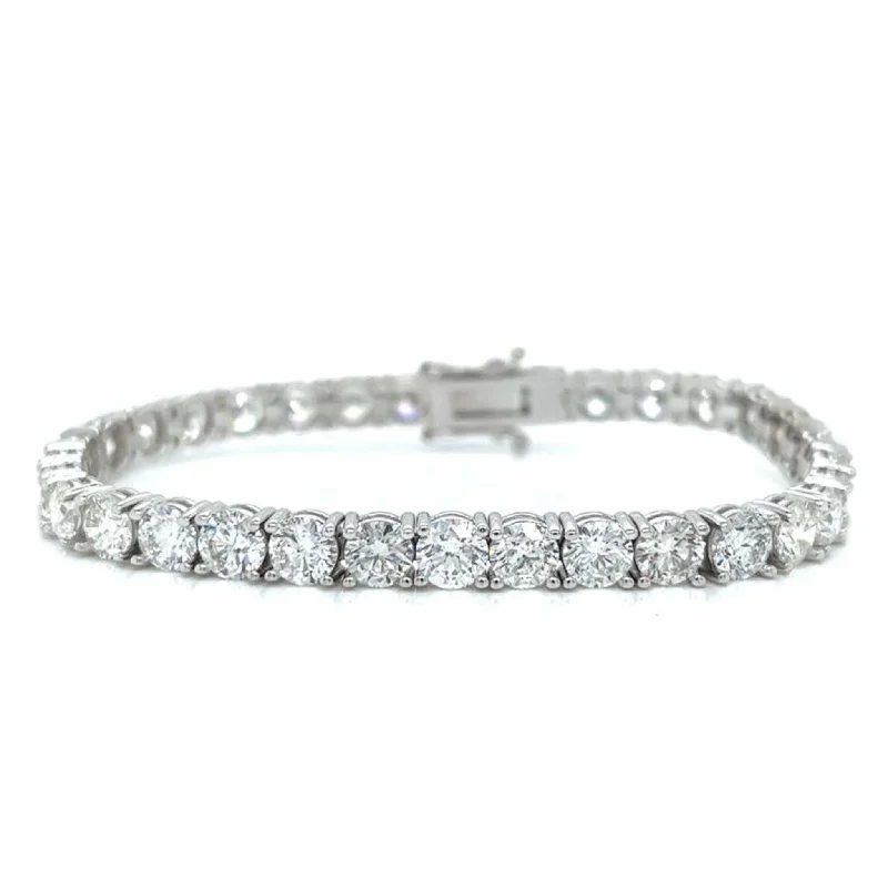 Post-1980s 18KT White Gold Diamond Bracelet