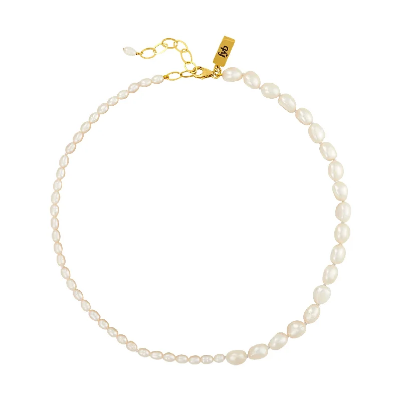 QUINN PEARL NECKLACE WHITE