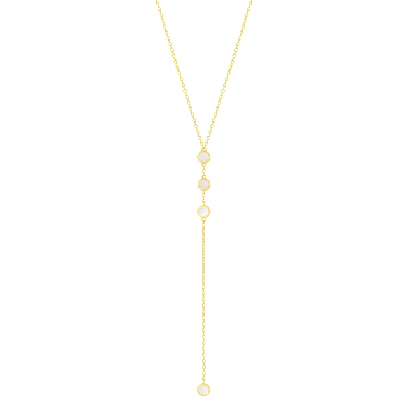 REN LARIAT NECKLACE GOLD