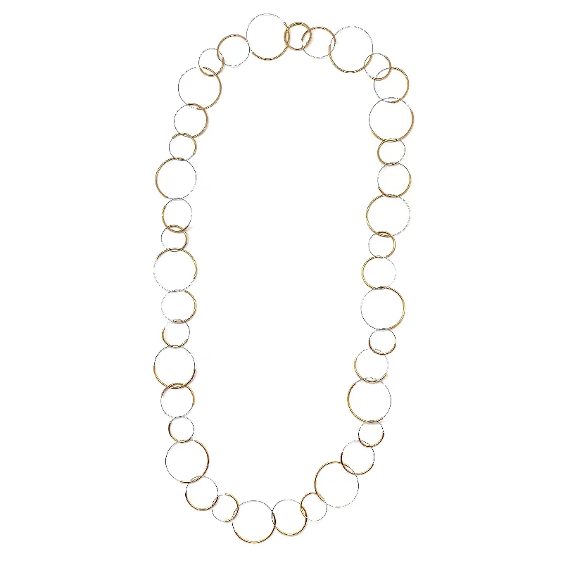 Repeating Circles Gold Necklace