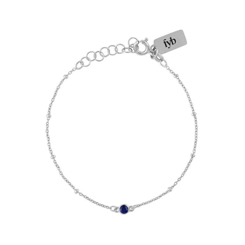 SEPTEMBER BIRTHSTONE BRACELET SILVER