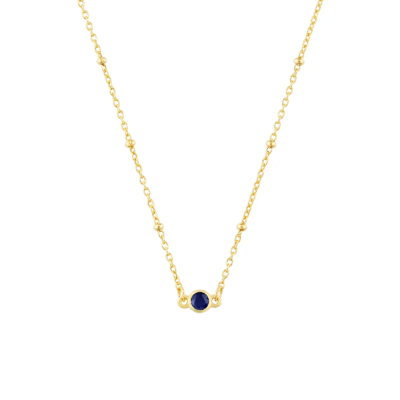 SEPTEMBER BIRTHSTONE NECKLACE GOLD