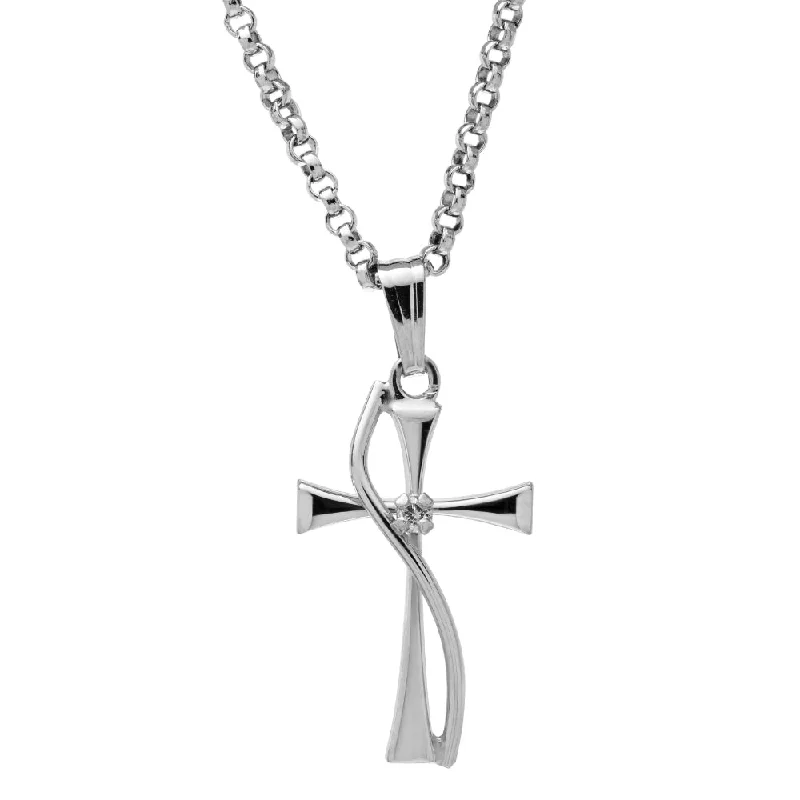 Sterling Silver Cross Pendant Necklace