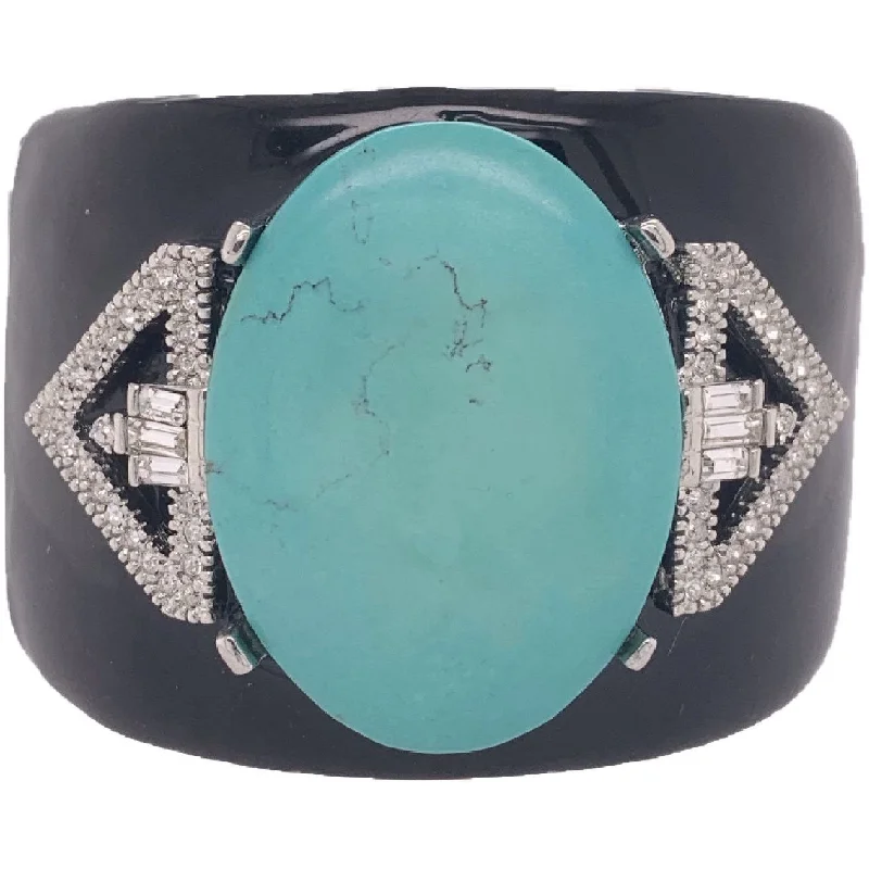 Turquoise Deco Cuff