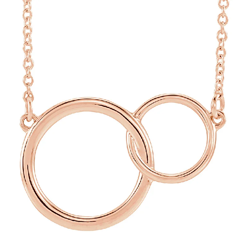 You + Me Plain Necklace in Rose Gold